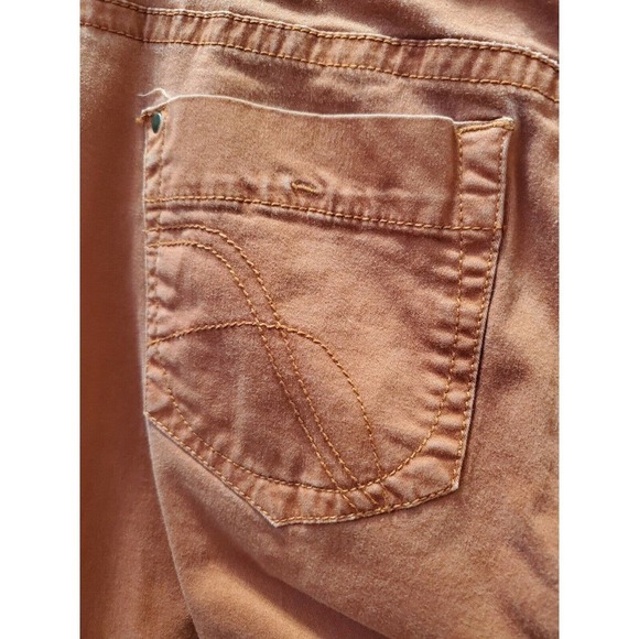 Kim Rogers Women's Orange Cotton Mid Rise Pull on Straight Legs Pant Size 12 - Picture 6 of 9